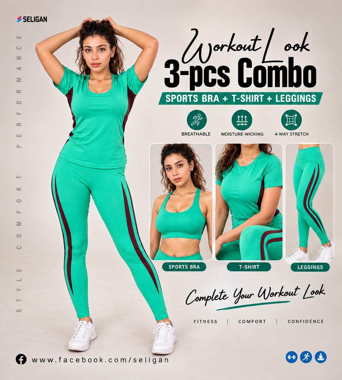 Combo 3 in 1 Yoga Gym Dress